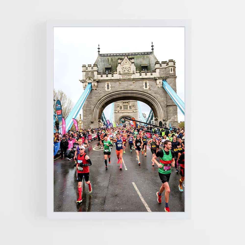 Poster Coureurs au Pont – affiche Athlétisme (vue 3)